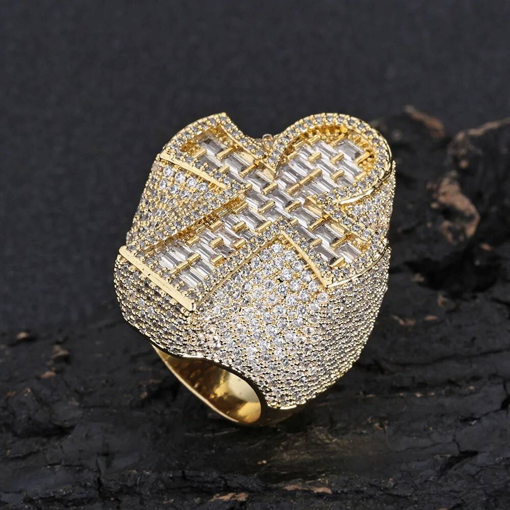 Vvs Jewelry Watches - Bague croix en or 14k 18k