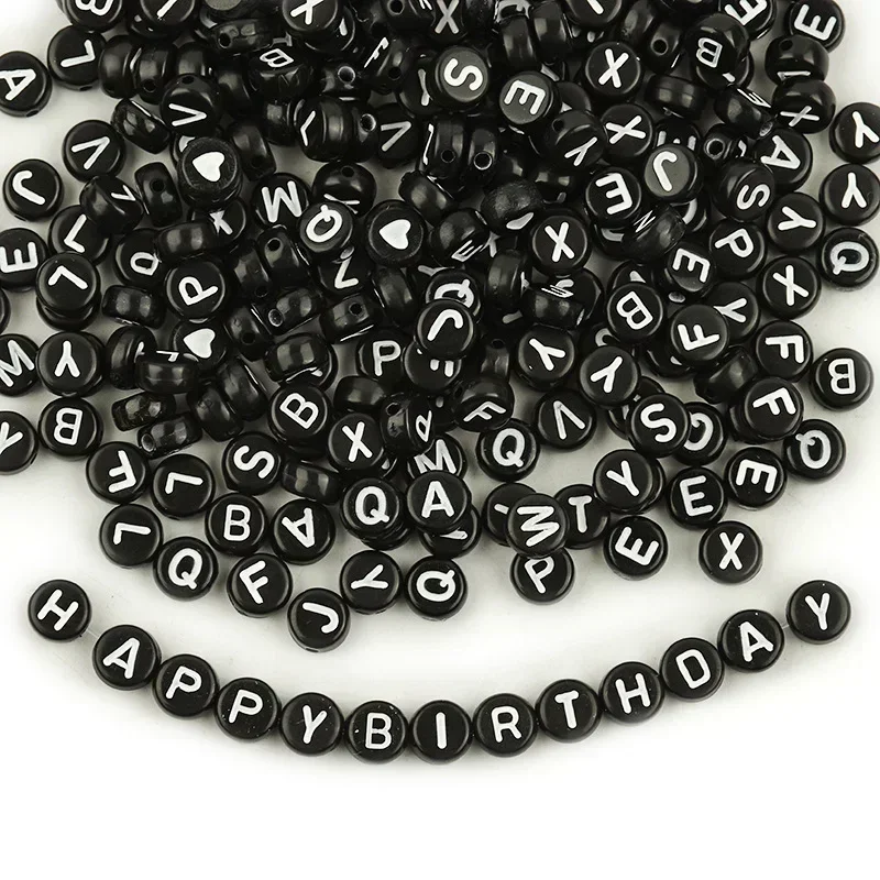 Jewelry Quotes - Perles en acrylique A-Z, 26 lettres,