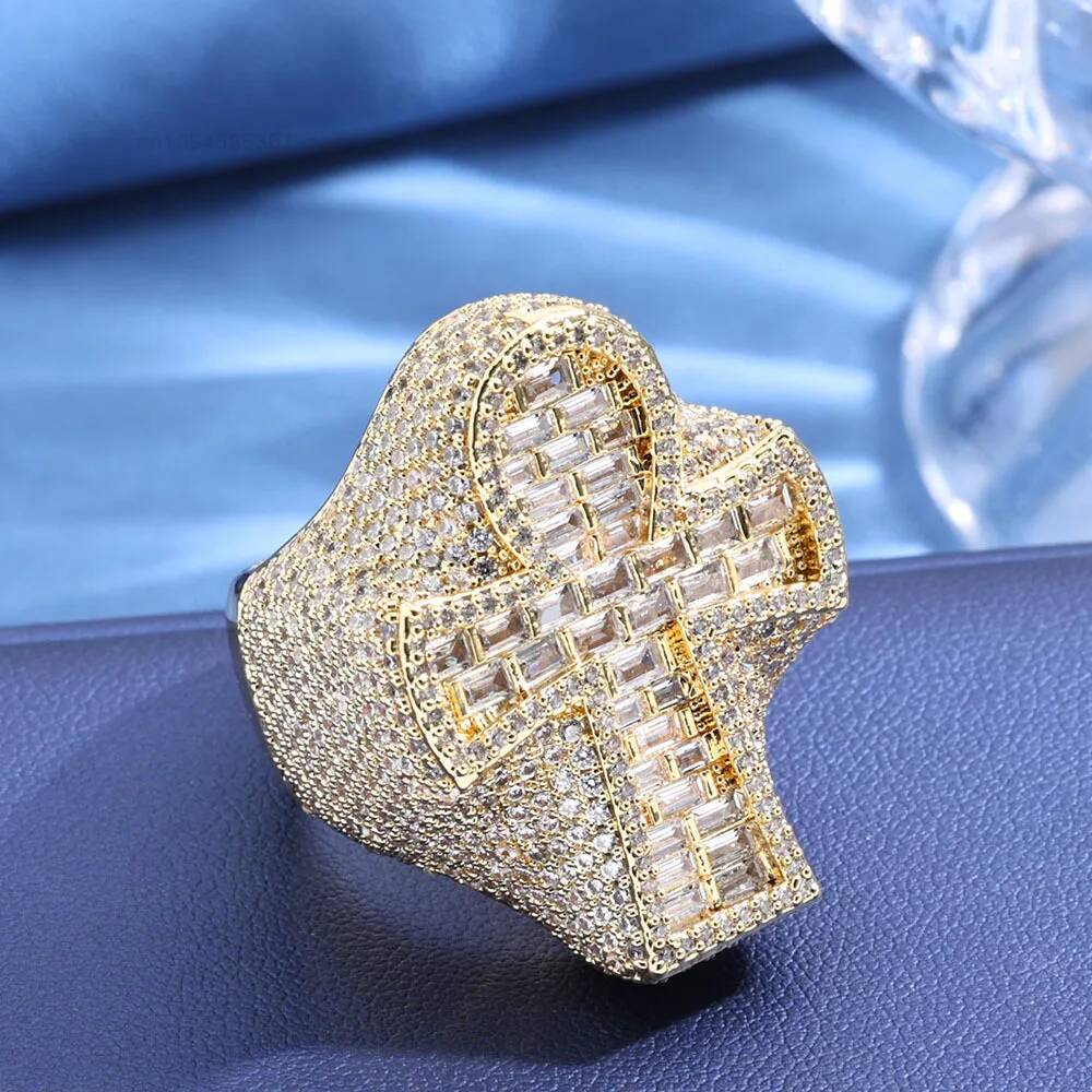 Vvs Jewelry Watches - Bague croix en or 14k 18k