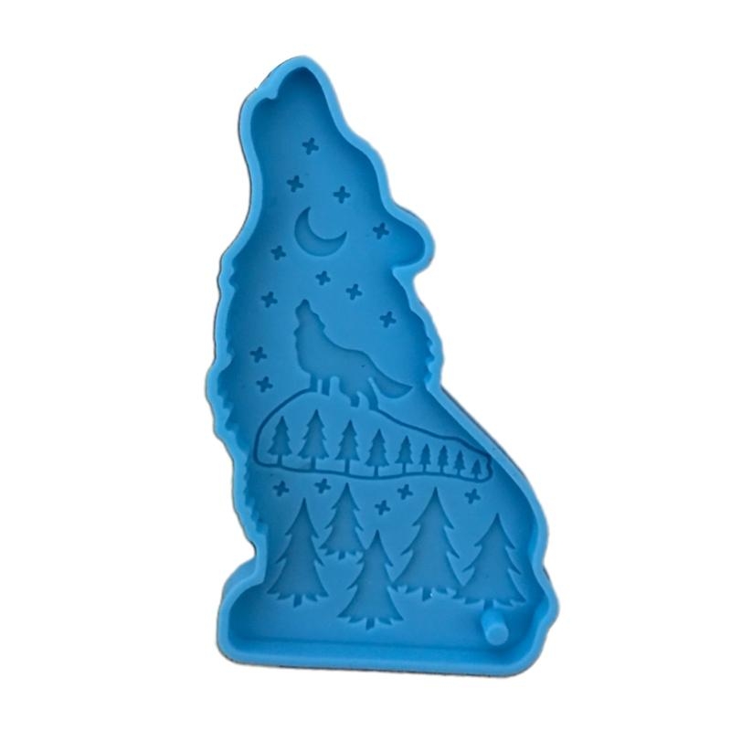 Wolf Jewelry & Watches Tampa - A52E porte-clés loup brillant, moule en