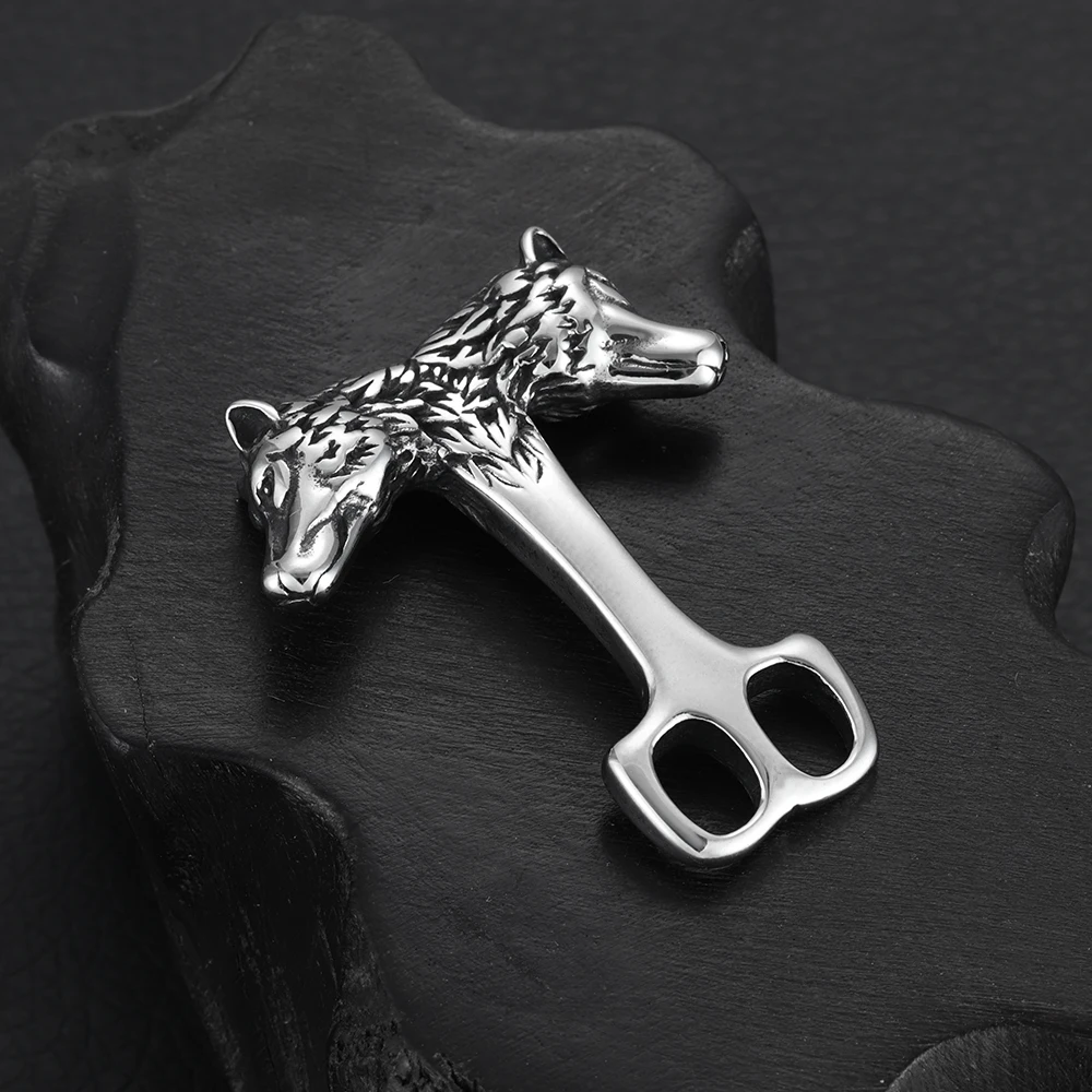 Wolf Jewelry & Watches Tampa - Crochets de Loup en Acier Inoxydable