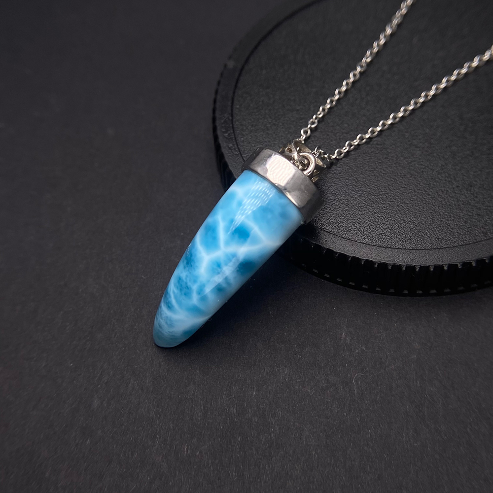 Pendentif Larimar bleu naturel - Wolf Jewelry & Watches Tampa avis et prix