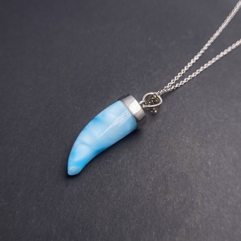 Pendentif Larimar bleu naturel - Wolf Jewelry & Watches Tampa avis et prix